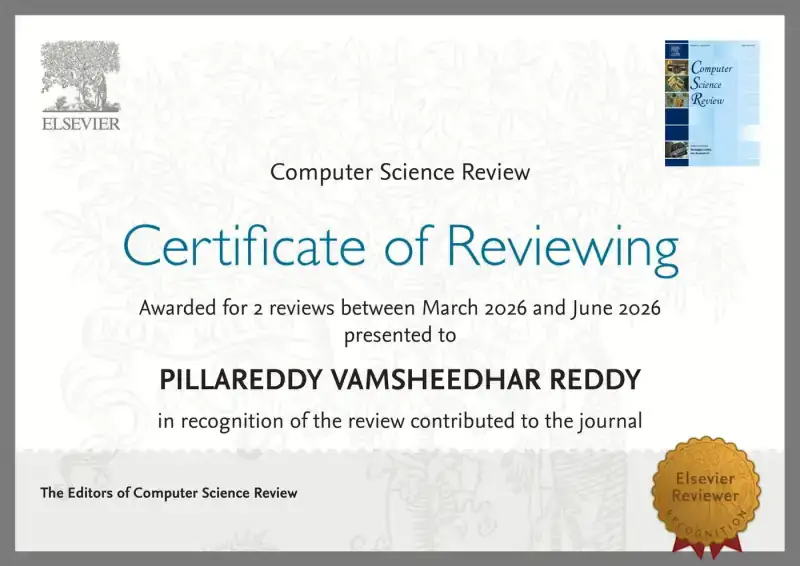 Peer-review recognition certificate — Computer Science Review