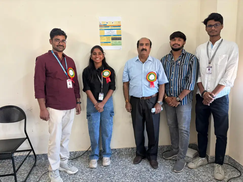 Recognitions ceremony with colleagues — departmental celebration.